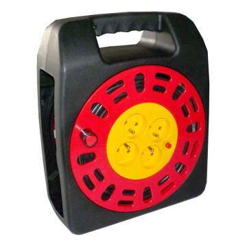 Verlängerungskabel auf Kabeltrommel 4-fach 25 m