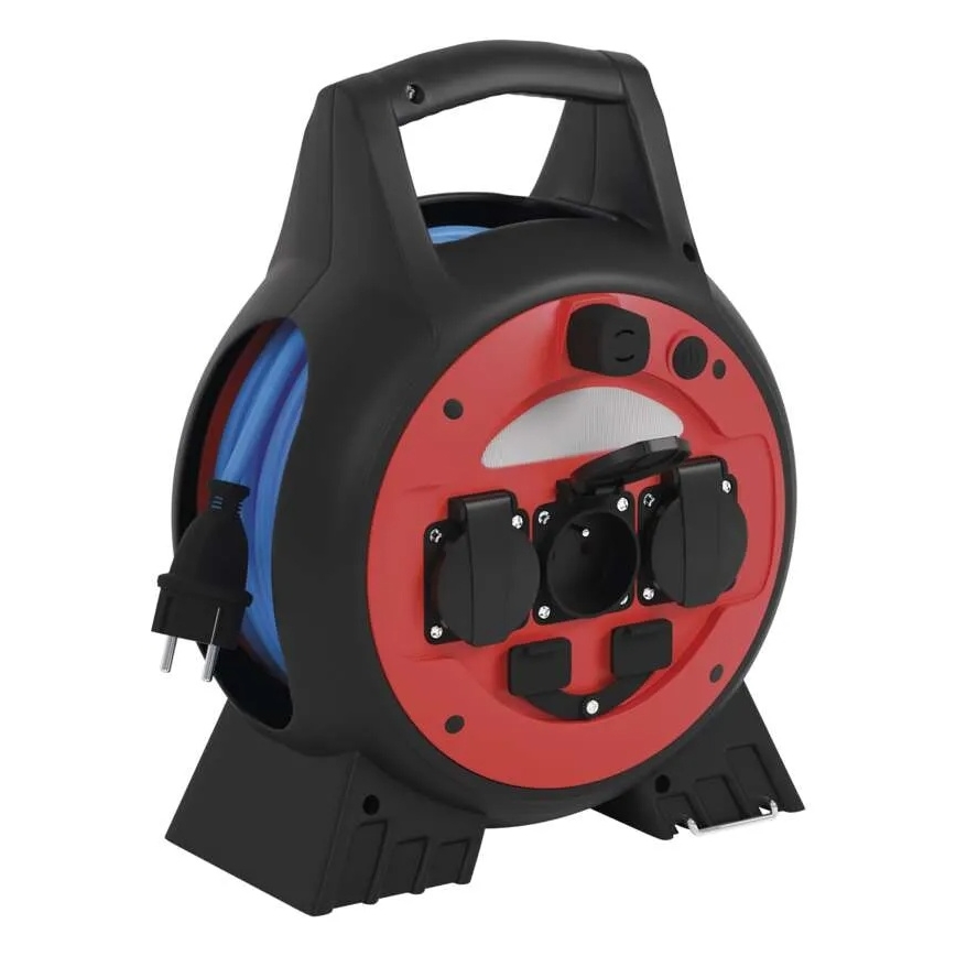 Verlängerungskabel auf Kabeltrommel 3x 20m rot/schwarz IP44