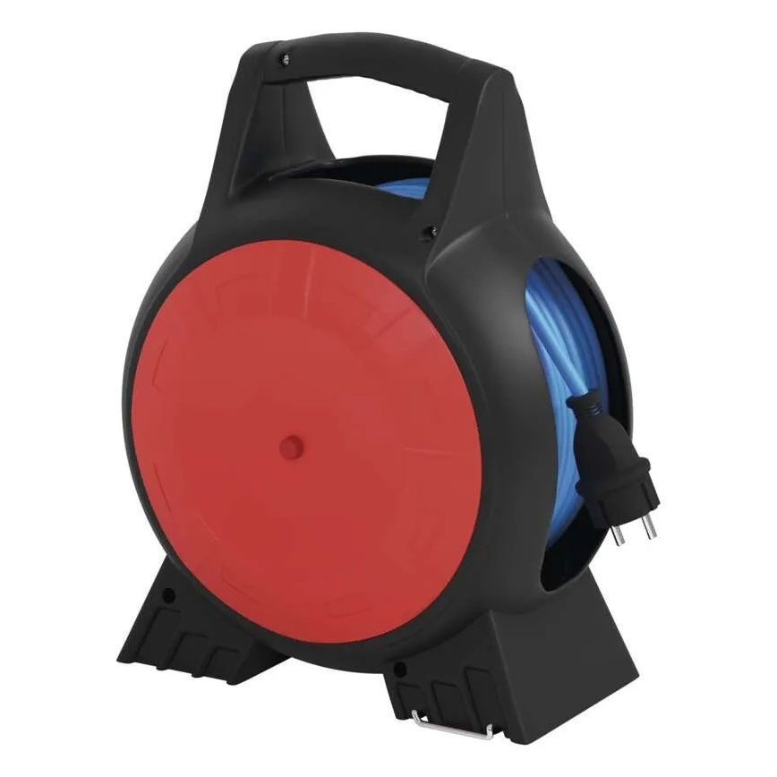 Verlängerungskabel auf Kabeltrommel 3x 20m rot/schwarz IP44