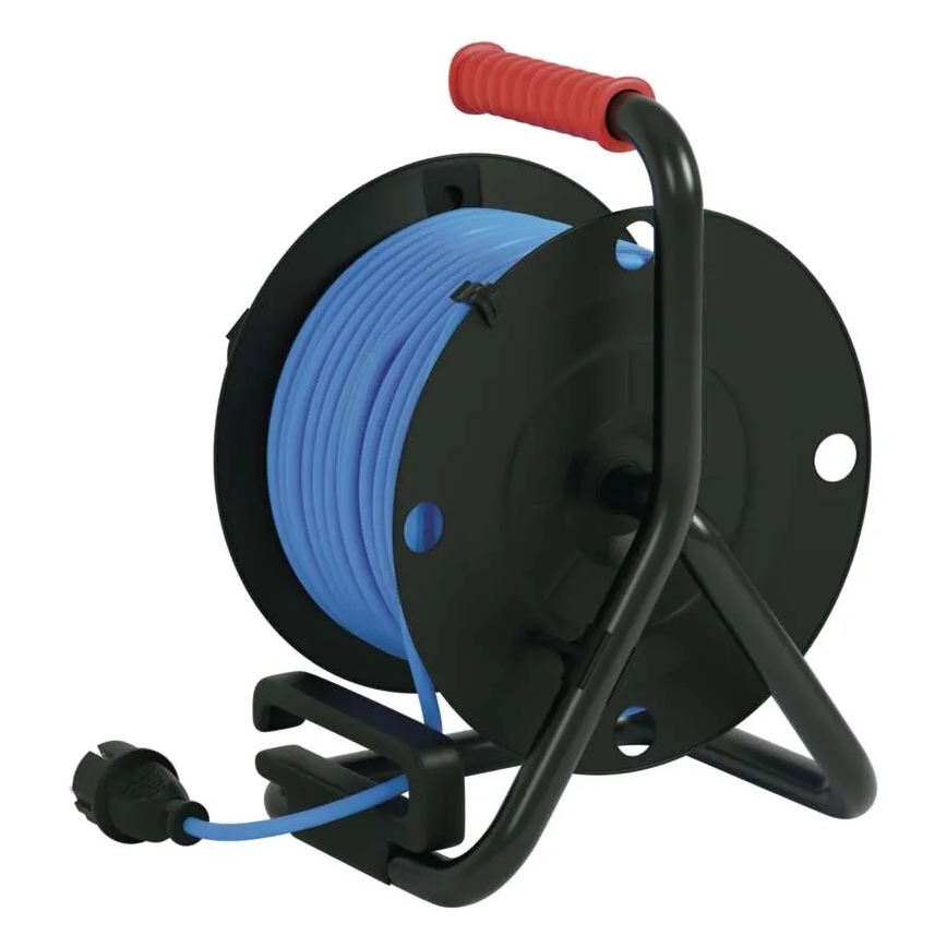 Verlängerungskabel auf Trommel mit 4 Steckdosen 25m Silikon IP44