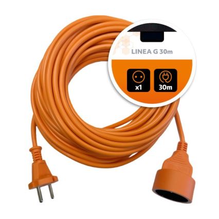 Verlängerungskabel LINEA G 1Z 30 m orange
