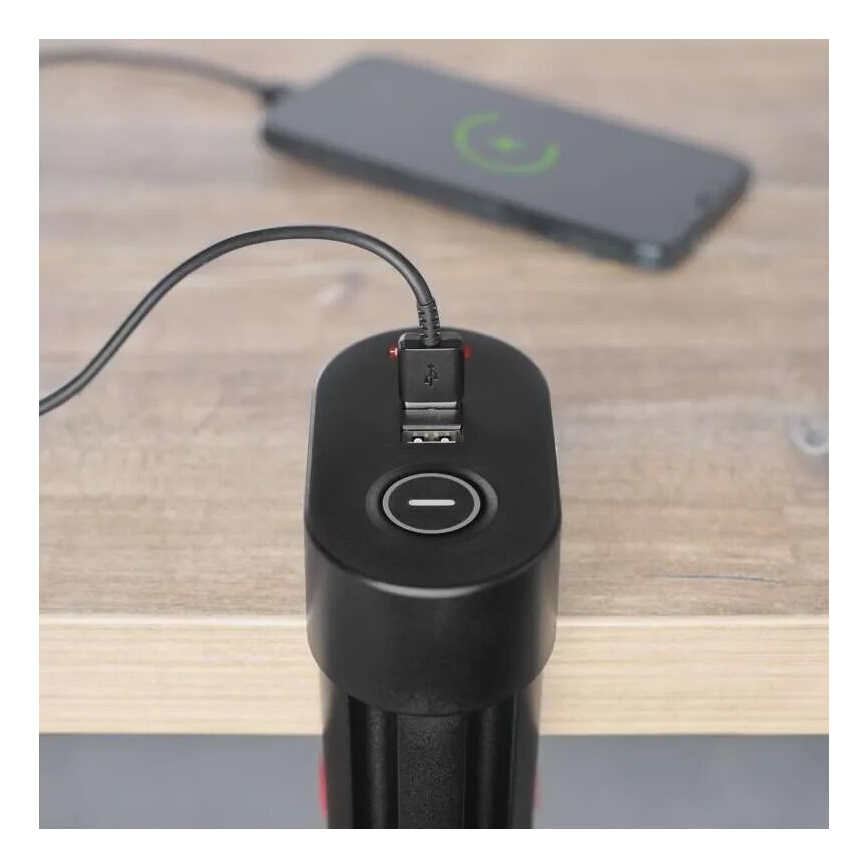 Verlängerungskabel mit Befestigung am Tisch 3Z + 3xUSB 1,5m schwarz