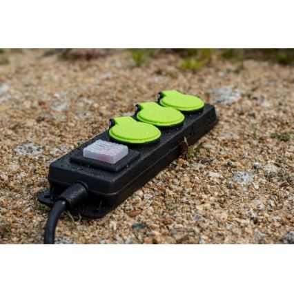 Verlängerungskabel mit Schalter, 3-fach, 10m, IP44