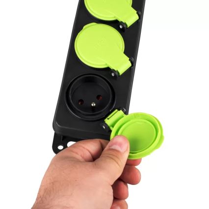 Verlängerungskabel mit Schalter, 3-fach, 10m, IP44