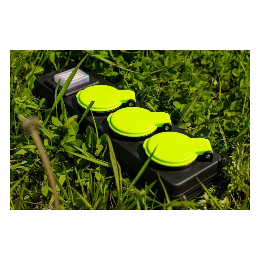 Verlängerungskabel mit Schalter, 3-fach, 5m, IP44