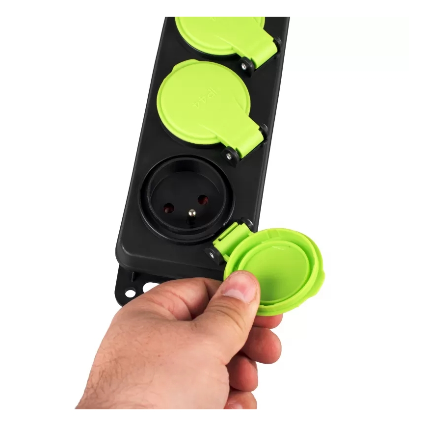 Verlängerungskabel mit Schalter, 3-fach, 5m, IP44