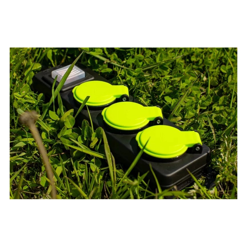 Verlängerungskabel mit Schalter, 3 Steckdosen, 20 m, IP44