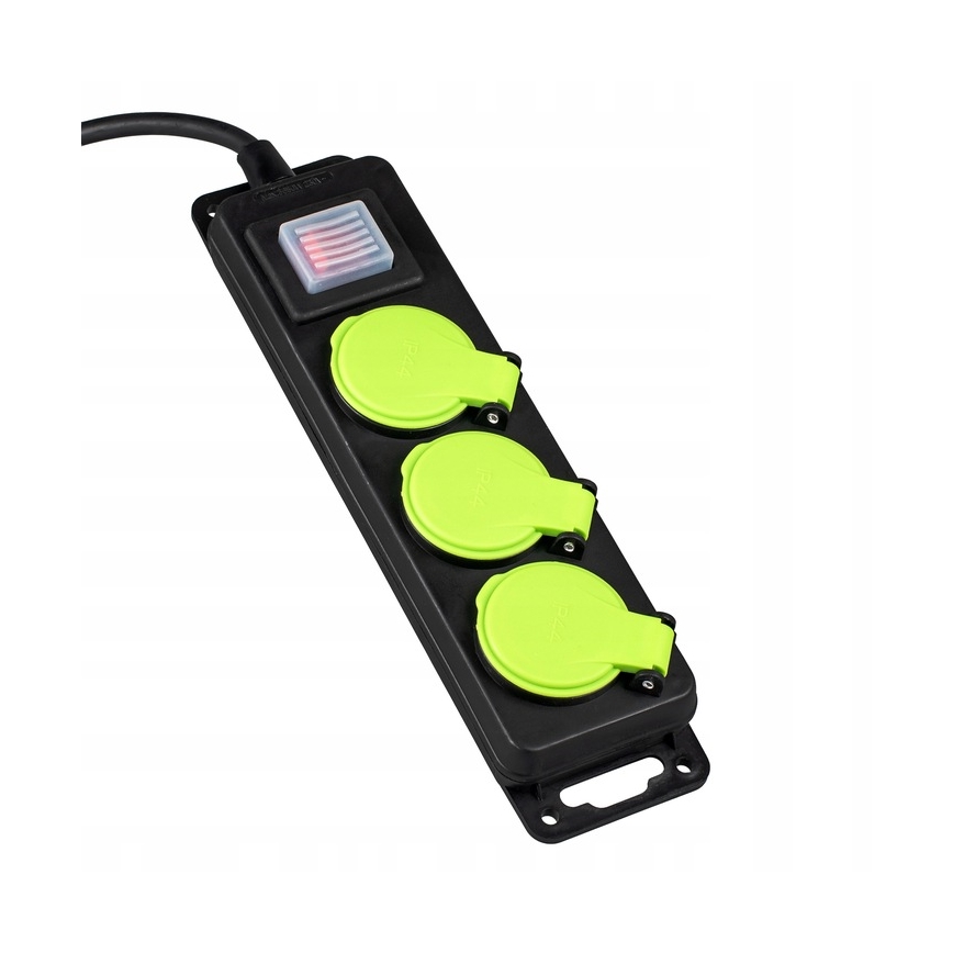 Verlängerungskabel mit Schalter, 3 Steckdosen, 20 m, IP44