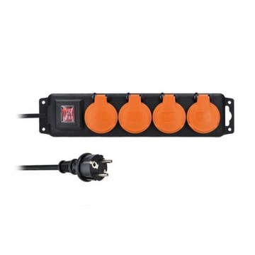 Verlängerungskabel mit Schalter 4-fach 3m IP44