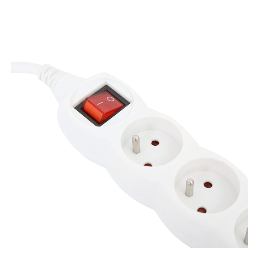Verlängerungskabel mit Schalter 5Z Type E 3m weiß