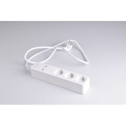 Verlängerungskabel SMART mit Schalter 1,5m + 2xUSB/Wi-Fi Tuya SCHUKO