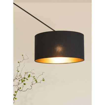 Verstellbare LED-Hängeleuchte an Stange GORTA 1xE27/60W/230V schwarz/gold