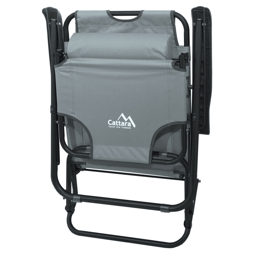 Verstellbarer Klappstuhl grau/schwarz