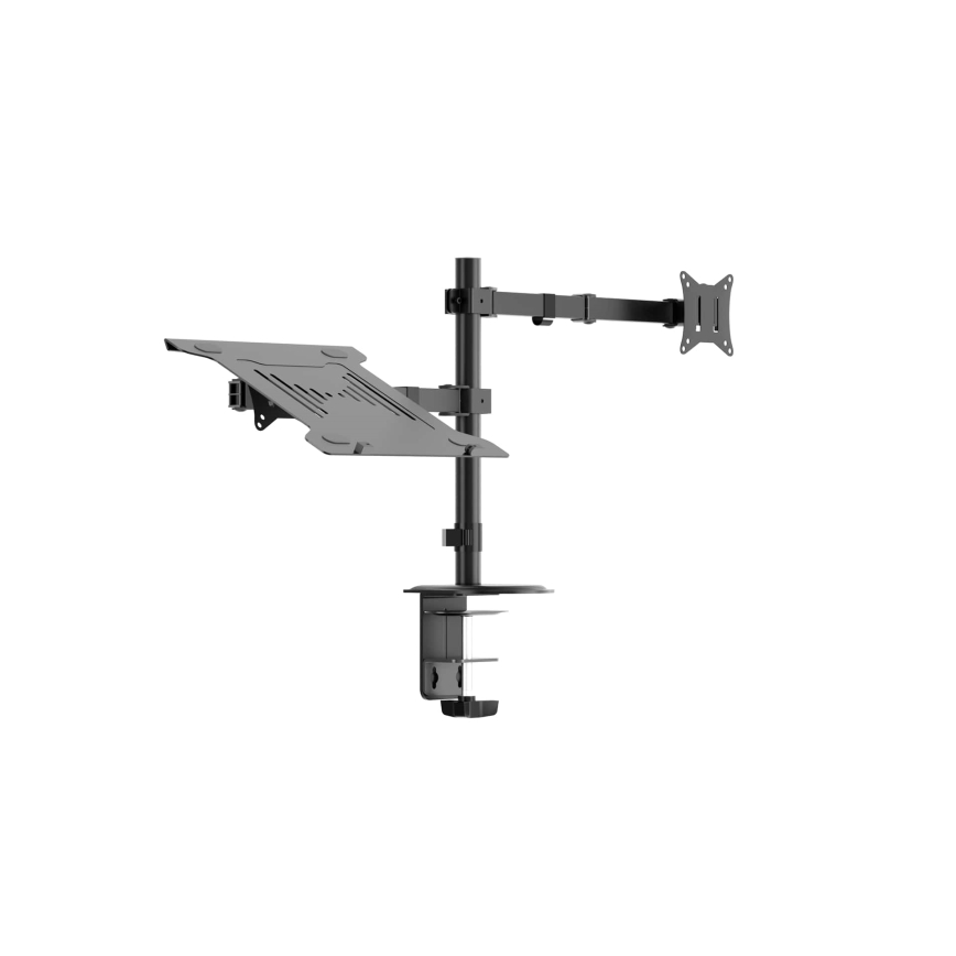 Verstellbarer Monitor- und Laptophalter LEVANO schwarz