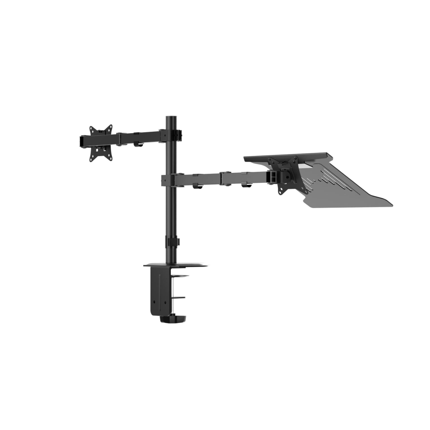 Verstellbarer Monitor- und Laptophalter LEVANO schwarz