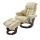 Verstellbarer Relaxsessel HABI, Creme/Nussbaum