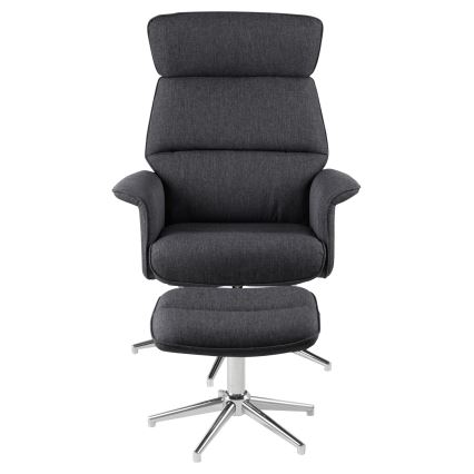 Verstellbarer Sessel mit Fußstütze DELIA in Dunkelgrau