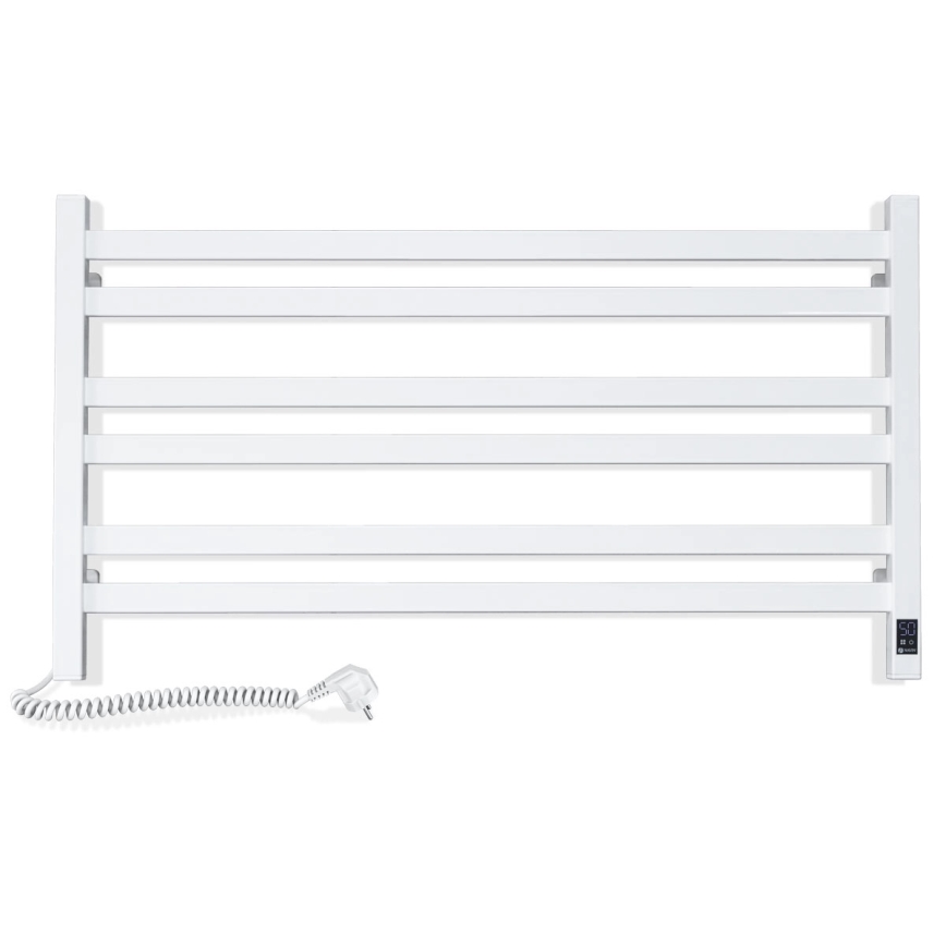 Vertaduro - Elektrischer Handtuchheizkörper mit Thermostat AVA 181W/230V 50x90 cm IP44 weiß links