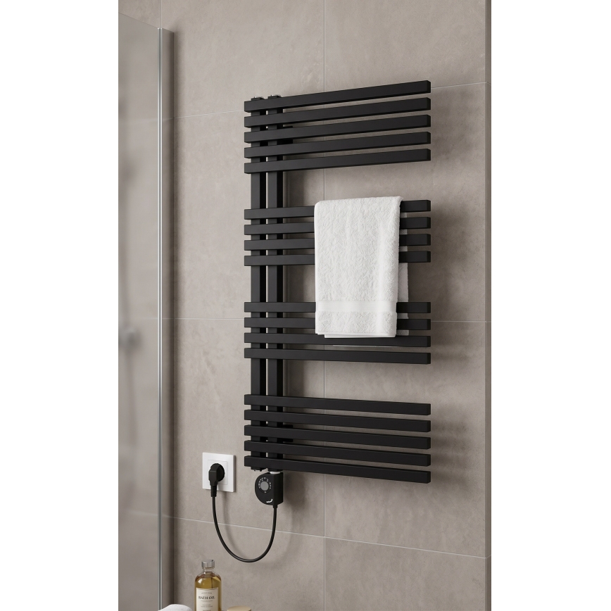 Vertaduro - Badheizkörper mit Thermostat MICHELLE 600W 97x50 cm schwarz