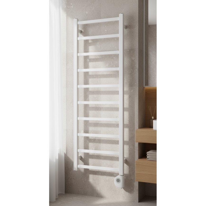 Vertaduro - Badheizkörper ZOE mit Thermostat, 400 W, 114 x 40 cm, weiß