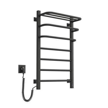 Vertaduro - Elektrischer Handtuchwärmer mit Thermostat DOR 155W/230V 80x48 cm IP44 schwarz links
