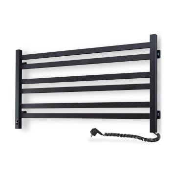 Vertaduro - Elektrischer Handtuchwärmer mit Thermostat AVA 181W/230V 50x90 cm IP44 schwarz rechts