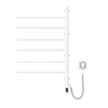 Vertaduro - Elektrischer drehbarer Handtuchwärmer mit Thermostat ARA 105W/230V 80x49 cm IP44 weiß