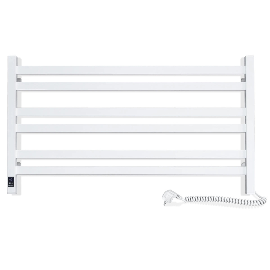 Vertaduro - Elektrischer Handtuchwärmer mit Thermostat AVA 181W/230V 50x90 cm IP44 weiß rechts