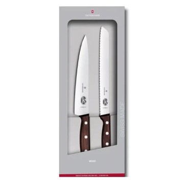 Victorinox - 2-teiliges Küchenmesserset WOOD mit Griffen aus Ahorn