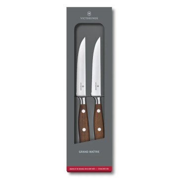 Victorinox - GRAND MAITRE Steakmesser-Set 12 cm, 2er-Set, Ahorn