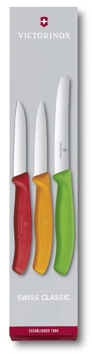 Victorinox - Küchenmesser-Set für Gemüse 3 Stk. Farbmix