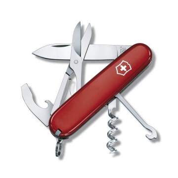 Victorinox - Multifunktionales Taschenmesser COMPACT 9,1 cm/15 Funktionen rot