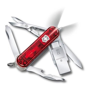 Victorinox - Multifunktionales Taschenmesser mit Flash-Laufwerk 6 cm/11 Funktionen rot