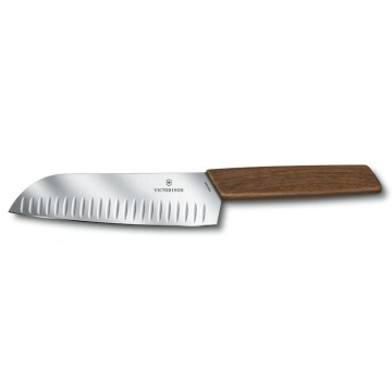 Victorinox - Santoku-Küchenmesser SWISS MODERN 17 cm Walnuss