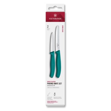 Victorinox - Set mit 2 Gemüsemessern SWISS CLASSIC, türkis