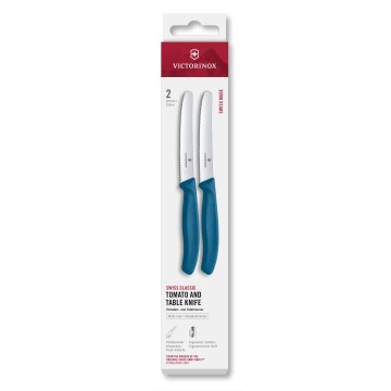 Victorinox - Set von Gemüsemessern SWISS CLASSIC, 11 cm, 2 Stück, blau