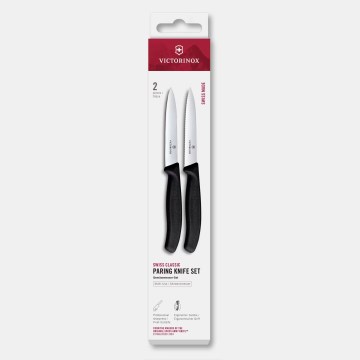 Victorinox - SWISS CLASSIC Gemüsemesserset, 10 cm, 2-tlg., schwarz