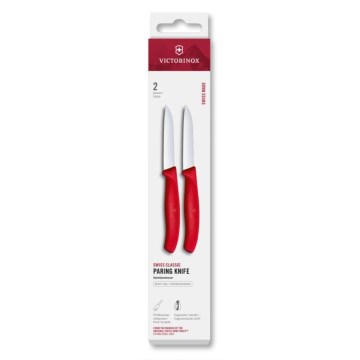 Victorinox - SWISS CLASSIC Gemüsemesserset 8 cm, 2-teilig, rot