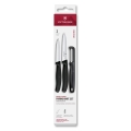 Victorinox - SWISS CLASSIC Küchenmesser-Set mit Sparschäler, 3-tlg., schwarz