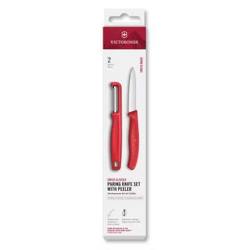 Victorinox - SWISS CLASSIC Küchenmesser-Set mit Sparschäler, rot