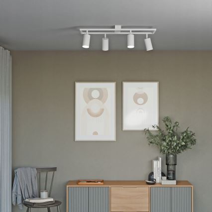 Vierflammiger Deckenstrahler, 4x GU10, 30 W, 230 V, weiß
