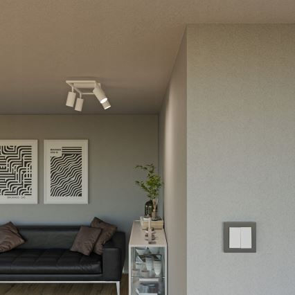 Vierflammiger Deckenstrahler, 4x GU10, 30 W, 230 V, weiß