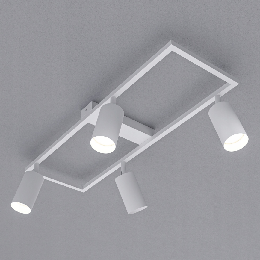Vierflammiger Deckenstrahler, 4x GU10, 30 W, 230 V, weiß