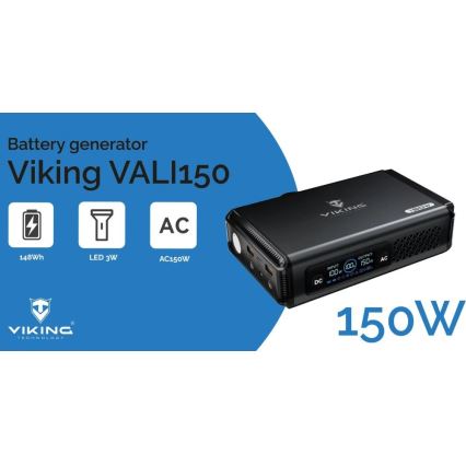 Viking - Batterie-Generator mit LED-Display und Power Delivery, 10.000 mAh