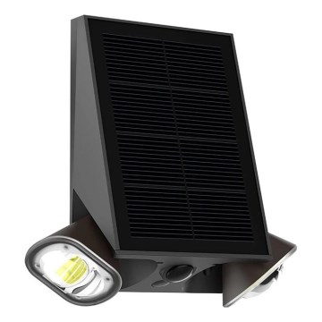Viking - dimmbare, solarbetriebene, flexible LED-Wandleuchte mit Sensor LED/1,3W/3,7V IP44 4000K 2000 mAh
