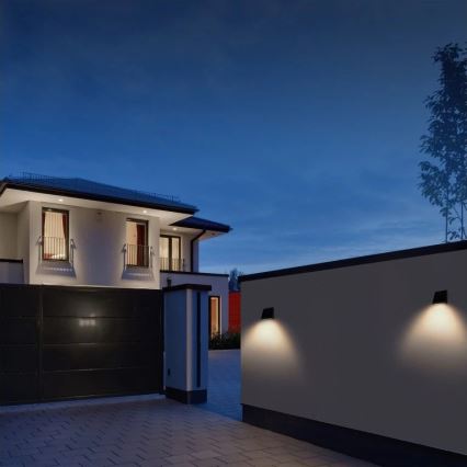 Viking - LED-dimmbare Solar-Wandleuchte mit Sensor LED/2W/3,7V IP54 4000K 2000 mAh