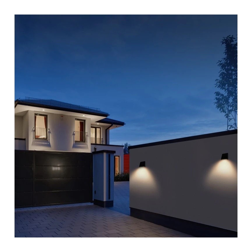 Viking - LED-dimmbare Solar-Wandleuchte mit Sensor LED/2W/3,7V IP54 4000K 2000 mAh