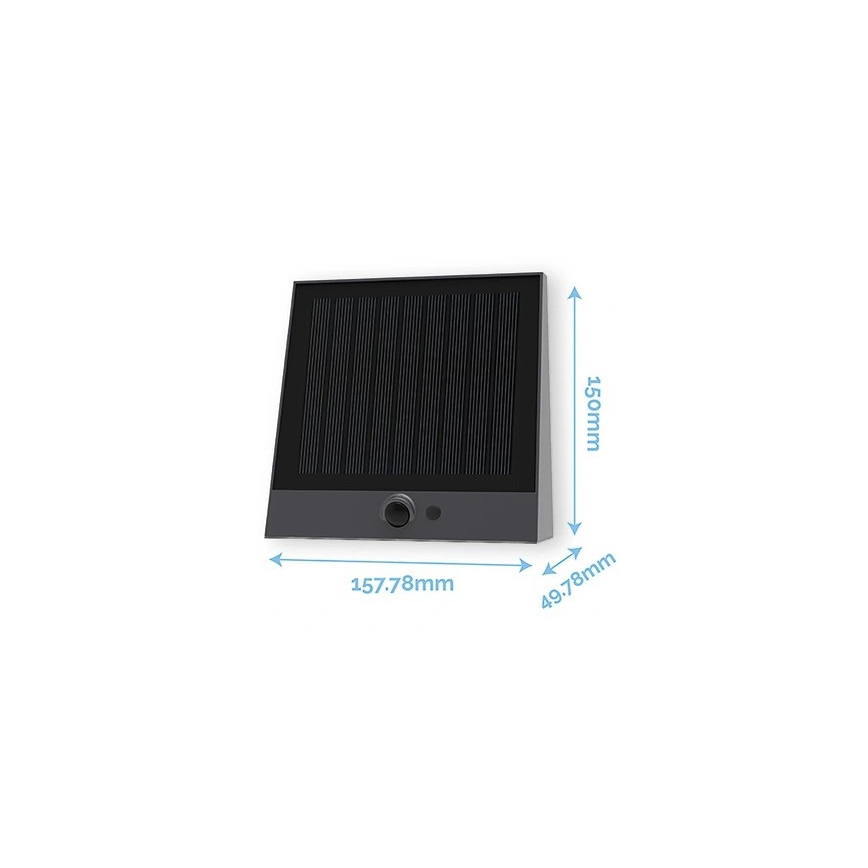 Viking - LED-dimmbare Solar-Wandleuchte mit Sensor LED/2W/3,7V IP54 4000K 2000 mAh
