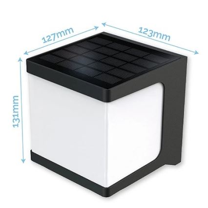 Viking - LED-Solar-Wandleuchte mit integriertem Sensor LED/1,5W/3,7V IP54 4000K 2000 mAh