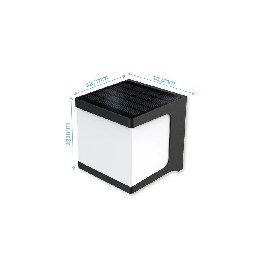Viking - LED-Solar-Wandleuchte mit integriertem Sensor LED/1,5W/3,7V IP54 4000K 2000 mAh